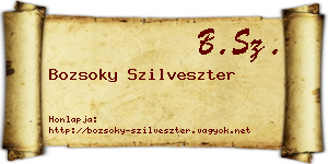 Bozsoky Szilveszter névjegykártya